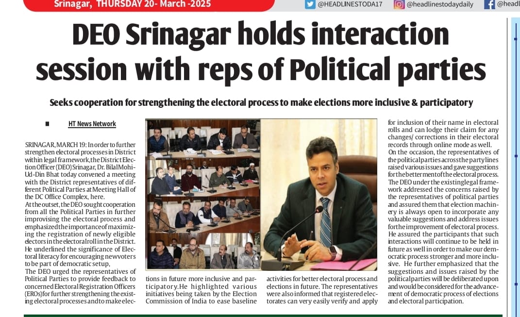 Election Srinagar DEO Office (@srinagarsveep) on Twitter photo 