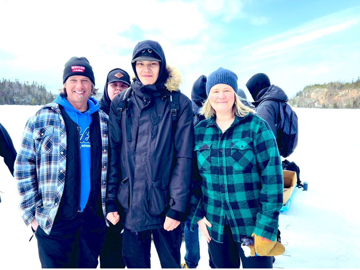 LisaMactbay's tweet photo. Nip-Rock Indigenous Skilled Trades Training Program teamed up with @HammarskjoldP for a fantastic day on the ice! Fish didn’t bite, but the real win was the friendships and community spirit we built. Huge thanks for joining —can’t wait for next time #landbasedlearning @SGDSBoard https://t.co/Oucl7LX85L
