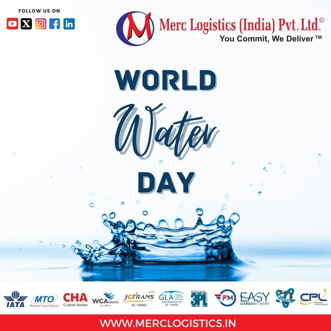 Merclogistics's tweet image. 💦 Every drop counts! 🌍 This World Water Day, let&apos;s save water and secure our future. 💙💧

For more info,
please visit our website 🌐 merclogistics.in

#MercLogistics #TimeIsMoney #LogisticsGoals #MakeItCount #EfficientWeek #SupplyChainSuccess #worldwaterday