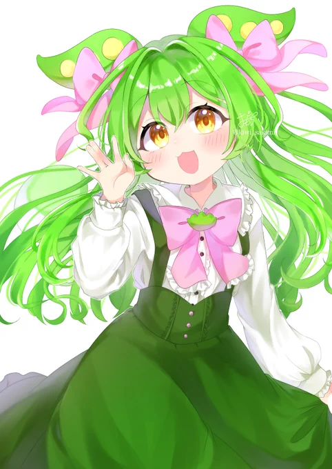 お嬢様ずんだもん描いたのですわあれから1年経ったのですわ #お嬢様ずんだもん  #ずんだもん 