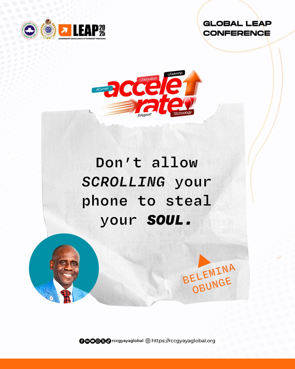 rccgyayaglobal's tweet photo. ICYMI: Here are excerpts from Pastor Belemina in Obunge’s session during the ongoing RCCGYAYA Global LEAP Conference2025.
Watch Word: Don’t grow weary in doing good; ADVANCE boldly.

#Accelerate #RCCGYAYA #RCCGYAYAGlobal #LEAPConference #Leadership https://t.co/CKcGoK1aUd