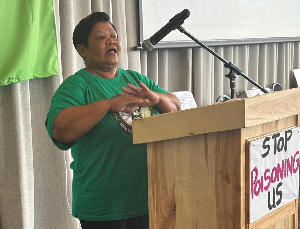 “I want to ask gov how many more people need to die before you do something about pesticides? How many more children need to be poisoned? How many more pregnant women need to lose their babies?” - woman who lost her husband due to pesticide exposure. Live: youtube.com/@SAPeoplesTrib…