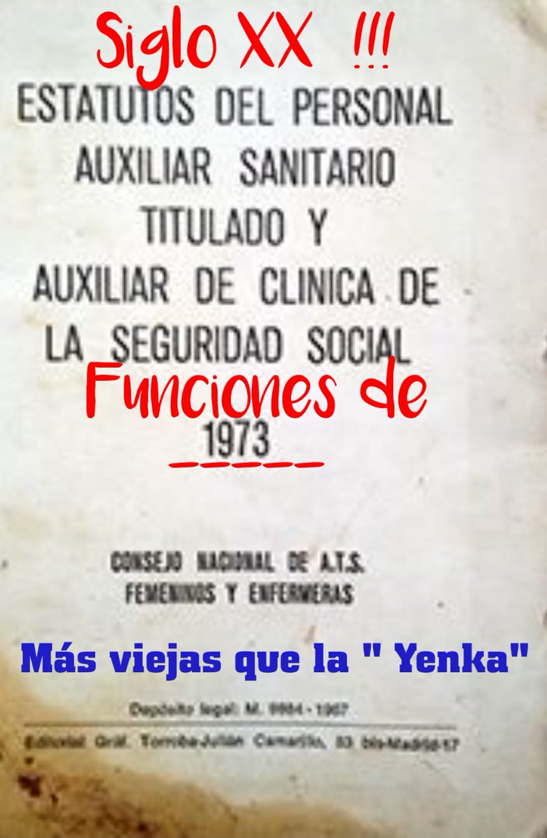 1390 días y hoy hacemos una pregunta ¿Somos Auxiliar de Clínica?
Pues hagamos las funciones del 73 
Todos los TCAE de España vamos a unirnos 
#tcaefuncionesc1ya