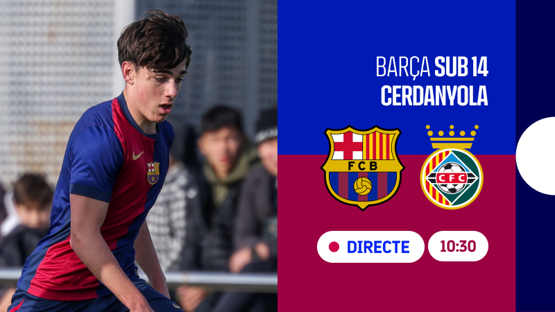 BarcaOneFCB's tweet photo. 🔴 Estem EN DIRECTE des de la Ciutat Esportiva

@FCBmasia SUB 14 🆚 Cerdanyola

ARA a Barça One 👉 https://t.co/6aTvJSlqrc https://t.co/4oftTePriE