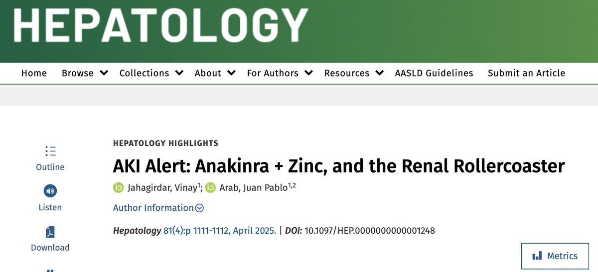Vinay Jahagirdar (@vinayjaha) on Twitter photo ✨Happy to highlight the article by <a href="/KavishPatidar11/">Kavish Patidar</a>
<a href="/DougSimonetto/">Doug Simonetto, MD</a> <a href="/TCotterMD/">Thomas G. Cotter, MD MS</a> <a href="/nagachalasani/">Naga Chalasani</a> <a href="/rabataller/">Ramon Bataller</a> <a href="/ArunJSanyalVCU/">Arun J. Sanyal</a> et al in <a href="/HEP_Journal/">HEPATOLOGY Journal</a> with inputs from <a href="/juanpabloarab/">Juan Pablo (JP) Arab, MD </a> 🙏
Renal safety of therapies for alcohol-associated liver disease 🍷
pubmed.ncbi.nlm.nih.gov/40095859/ ✨Happy to highlight the article by <a href="/KavishPatidar11/">Kavish Patidar</a>
<a href="/DougSimonetto/">Doug Simonetto, MD</a> <a href="/TCotterMD/">Thomas G. Cotter, MD MS</a> <a href="/nagachalasani/">Naga Chalasani</a> <a href="/rabataller/">Ramon Bataller</a> <a href="/ArunJSanyalVCU/">Arun J. Sanyal</a> et al in <a href="/HEP_Journal/">HEPATOLOGY Journal</a> with inputs from <a href="/juanpabloarab/">Juan Pablo (JP) Arab, MD </a> 🙏
Renal safety of therapies for alcohol-associated liver disease 🍷
pubmed.ncbi.nlm.nih.gov/40095859/