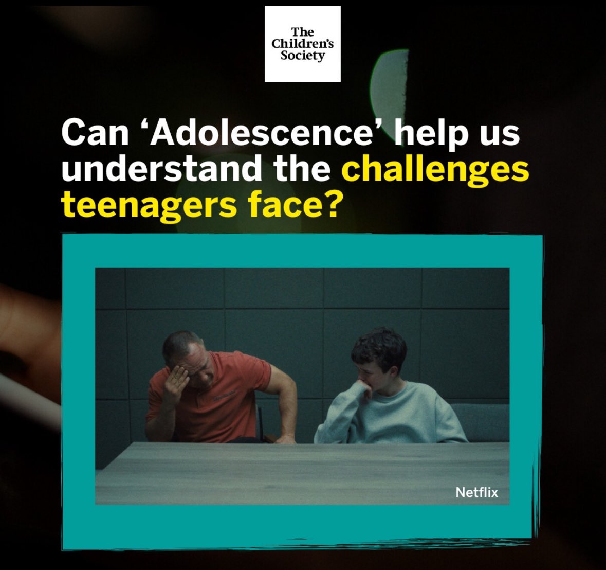 Joe Jenkins (he/him) 🧡 (@mrjoejenkins) on Twitter photo I can’t stop thinking about #adolescence - the Netflix show is a profound achievement, asking deep questions about the role we all play in raising our children, highlighting issues <a href="/childrensociety/">The Children's Society</a> see every day in our work
We mustn’t give up on this generation of adolescents I can’t stop thinking about #adolescence - the Netflix show is a profound achievement, asking deep questions about the role we all play in raising our children, highlighting issues <a href="/childrensociety/">The Children's Society</a> see every day in our work
We mustn’t give up on this generation of adolescents