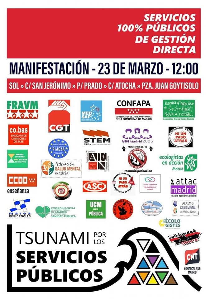 Sani Pública Z.Norte (@psanipubli_zn) on Twitter photo Mañana todos y todas a defender los #serviciospúblicos juntxs lo conseguiremos <a href="/MesaDefensaSani/">ⓂEDSAP #MareaBlanca</a> <a href="/FRAVM/">Federación Vecinal de Madrid</a> <a href="/PSaniPubli_ZN/">Sani Pública Z.Norte</a> <a href="/avvsanse/">Asoc. Vecinos Sanse</a> Mañana todos y todas a defender los #serviciospúblicos juntxs lo conseguiremos <a href="/MesaDefensaSani/">ⓂEDSAP #MareaBlanca</a> <a href="/FRAVM/">Federación Vecinal de Madrid</a> <a href="/PSaniPubli_ZN/">Sani Pública Z.Norte</a> <a href="/avvsanse/">Asoc. Vecinos Sanse</a>