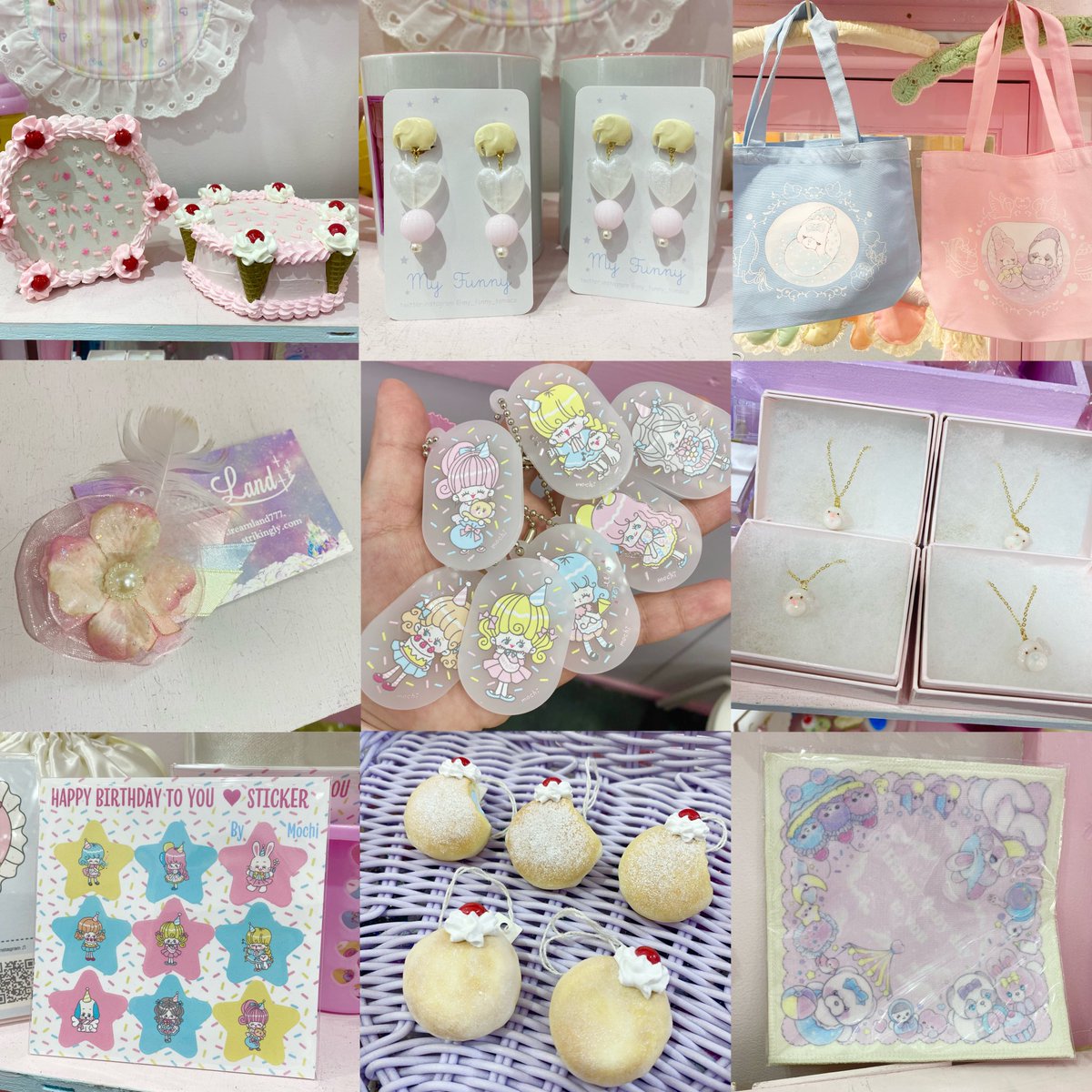 h_birthdaytoyou's tweet photo. 現在委託中の作家さんのお品物を全てWEB SHOPにUPしました🎂💕
お値段見直しているものもあります🫶✨
閉店までに来れない方も、おうちハピバお楽しみくださいね〜🌈

https://t.co/gs0pTR3vKs https://t.co/oeF6qFuau6