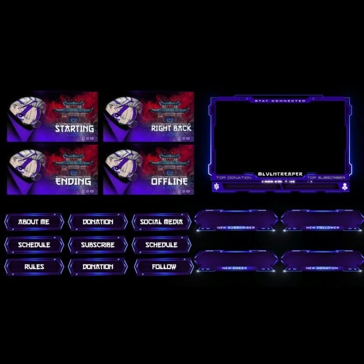 DaisyYorr's tweet image. Recently, I had the opportunity to design this awesome custom overlay for my respected client &quot;mlvlntreaper&quot;✨❤️
Bringing creativity and functionality together for the perfect streaming setup. What do you think?
 Let’s create something unique for your channel
 #LevelUpYourStream