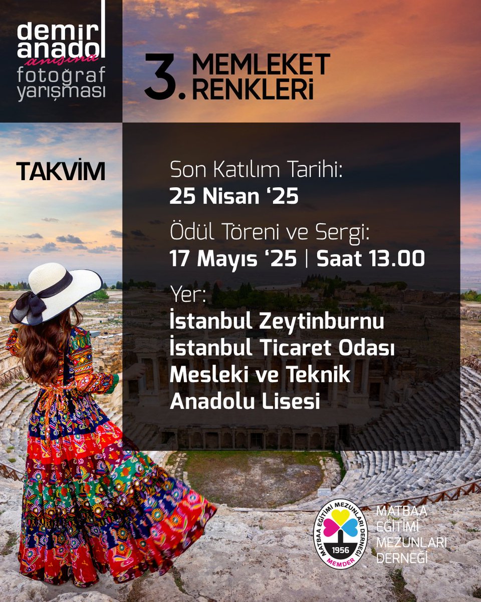 #FarabiDemirAnadol #MEMDER #Fotoğraf #YarışmaTakvimi  #basimteknolojilerikulubu #immtal2010 #matbasmezunlari #beylikduzu_borsa_istanbulcpal #matbaa.dijital #sysmtal #egemyo.basimveyayim #zitomarket.com.tr #karatayozel