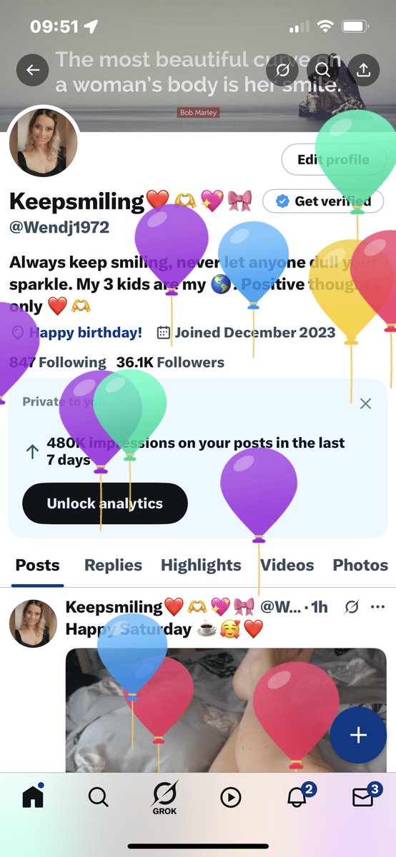 Good morning.  So this what 53 feels like 🎉.   Have a lovely Saturday whatever you’re up to, me I’ll be spending my birthday doing the usual housework and food shopping, the excitement is never ending.  Be you, do you,  but always be kind 🥰❤️