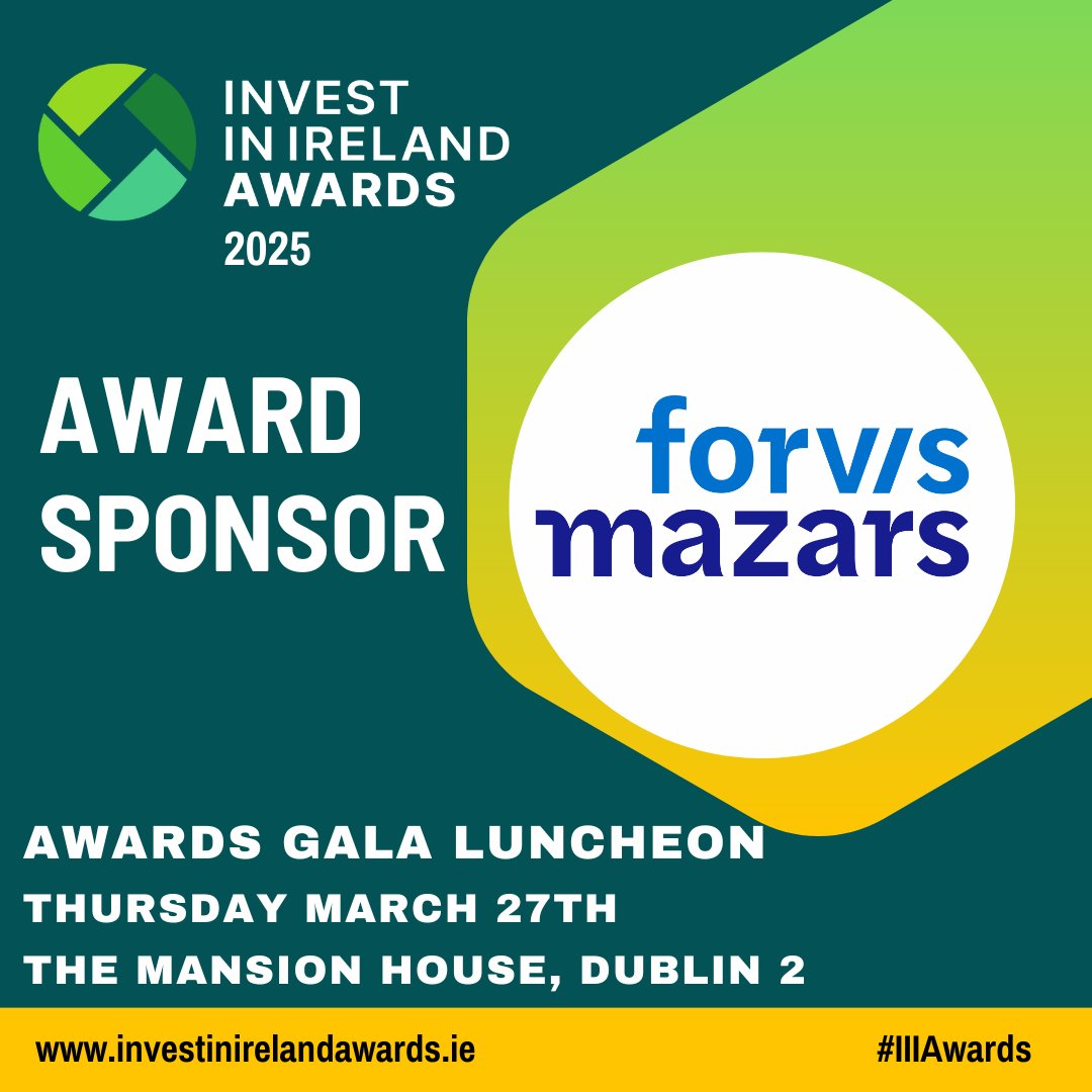 Invest In Ireland Awards (@iiiawardsire) on Twitter photo Exciting news! ๐
We're thrilled to team up again with our partner for the 2025 Awards <a href="/ForvisMazars_ie/">Forvis Mazars in Ireland</a>
More Info ๐ investinirelandawards.ie
#IIIAwards #InvestInIreland #fdiireland Exciting news! ๐
We're thrilled to team up again with our partner for the 2025 Awards <a href="/ForvisMazars_ie/">Forvis Mazars in Ireland</a>
More Info ๐ investinirelandawards.ie
#IIIAwards #InvestInIreland #fdiireland