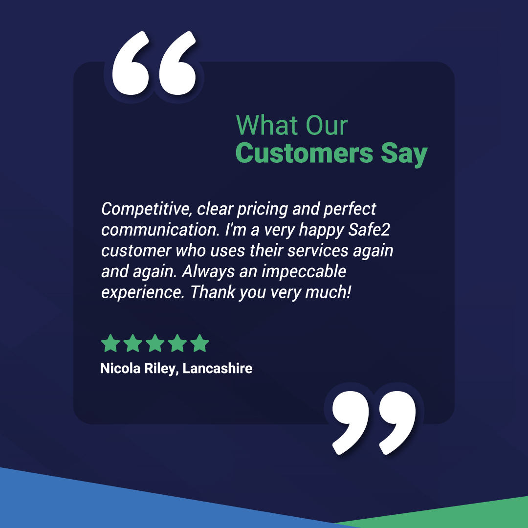 Customer feedback is very important to us, and we were thrilled to get this feedback from a customer recently! 🤩

💻 Find out why our property certificate service is award-winning, and save time by ordering the certificate you need today! Head to: safe2.co.uk/order