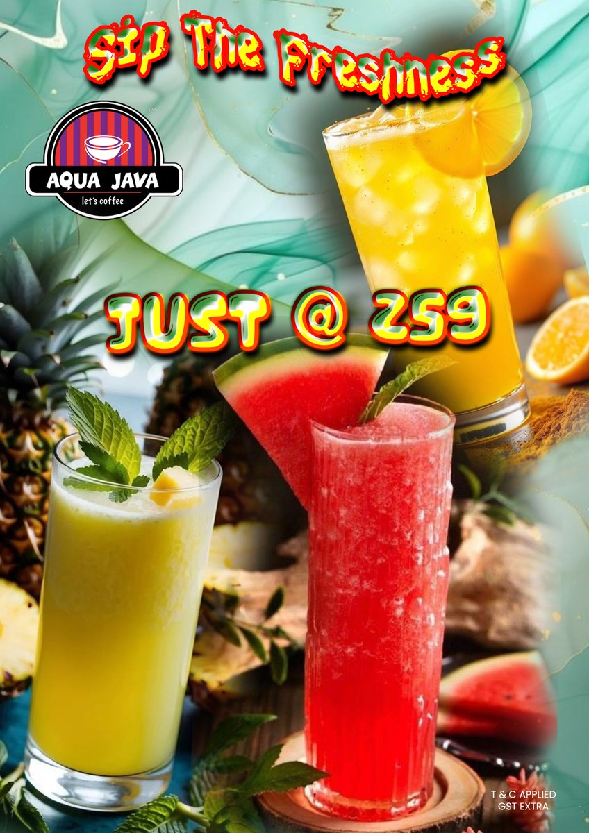 aquajavacafe's tweet photo. Sip The Freshness ........

#juice #juiceplus #fun #hangout #food #aquajava #Official #happiness #letscoffee #foodie #kolkatafoodie #foodgasm #deliciousfood #memories #friends #kolkatafoodiesclub #friendship https://t.co/mAbrJrWk25