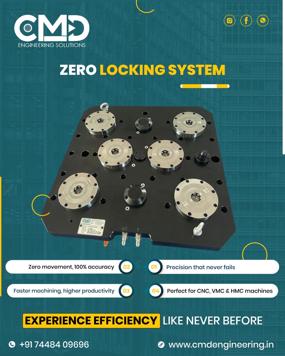 Cmd_engineering's tweet image. 🔩 CMD’s Zero Locking System 

✅ Zero Movement, 100% Accuracy – 
⚙️Zero Errors, Maximum Efficiency 
✔️Superior Engineering
✔️High-Performance Locking Solutions
✔️Trusted by Industry Leaders
     cmdengineering.in

#CMDEngineering