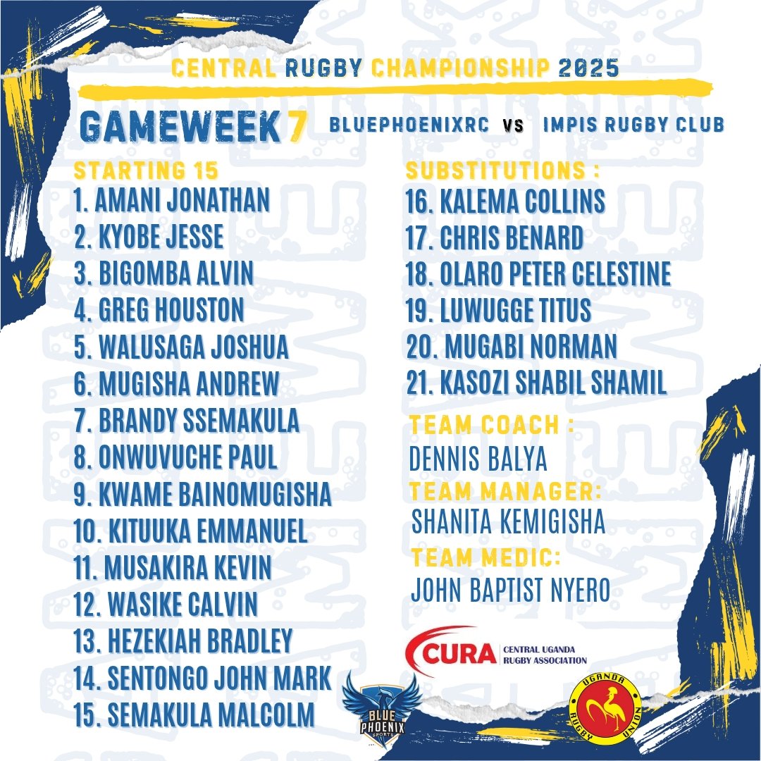 Blue Phoenix Sports Ltd (@bluephoenixsprt) on Twitter photo Game day and The Squad is ready
<a href="/BluePhoenixSprt/">Blue Phoenix Sports Ltd</a> host <a href="/ImpisRFC/">Impis Rugby Club</a> at the Graveyard 4pm
#WeAlwaysRise
#Motoooo
🔥🔥🔥🔥🔥🔥🔥🔥 Game day and The Squad is ready
<a href="/BluePhoenixSprt/">Blue Phoenix Sports Ltd</a> host <a href="/ImpisRFC/">Impis Rugby Club</a> at the Graveyard 4pm
#WeAlwaysRise
#Motoooo
🔥🔥🔥🔥🔥🔥🔥🔥