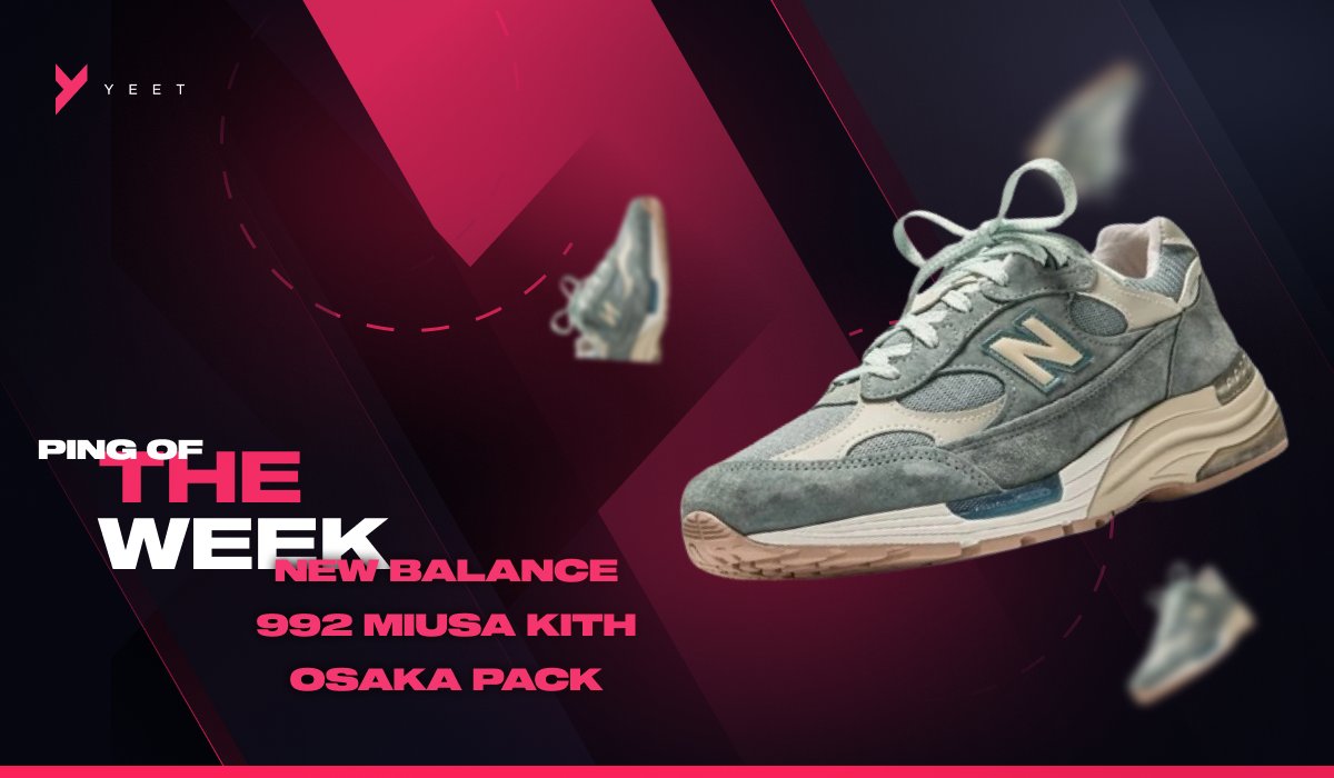 Best ping of the week!👑
From Kith monitor:
New Balance 992 “Kith Osaka” (MIUSA Pack) — dropped for the Kith Osaka store opening.
Very limited release, fast sellout, and high monitor traffic.⚡️

Don't miss out, join Yeet!
Link in bio💚