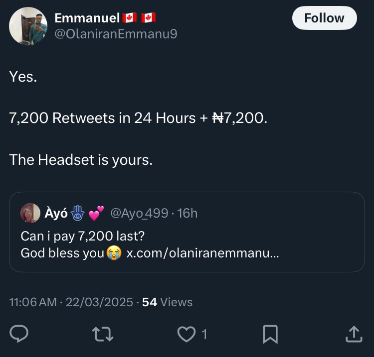 Ayo_499's tweet image. You people pls help me😭🙏🏽
I promise we will use the headset together..
Don’t look at my bad character😭🤲🏼
