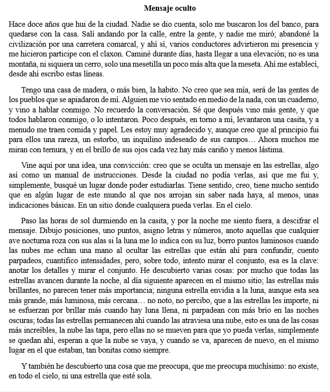 Hoy ha salido este relatito: