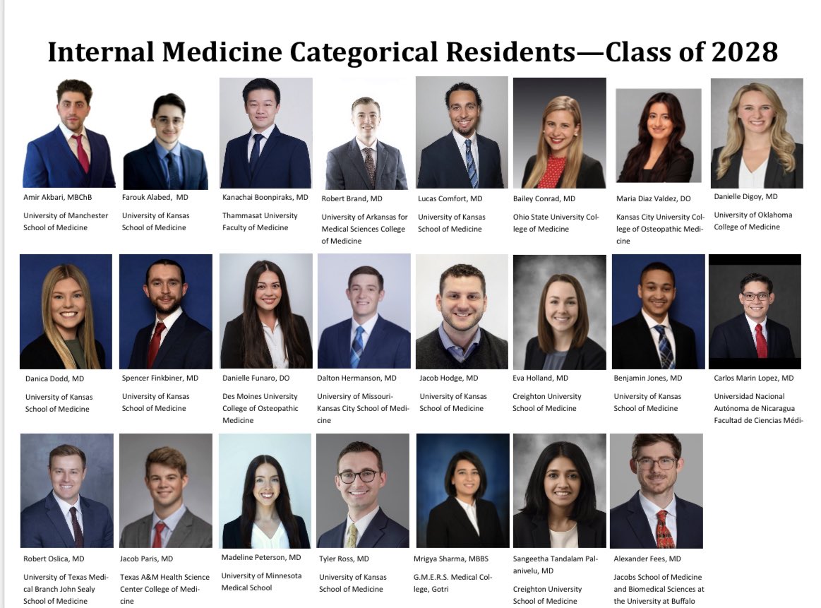 IMChiefs (@kuimchiefs) on Twitter photo Congratulations to our impressive incoming intern class! We are so excited to welcome you all to the <a href="/KUInternalMed/">KU Internal Medicine</a> family! #MatchDay2025 Congratulations to our impressive incoming intern class! We are so excited to welcome you all to the <a href="/KUInternalMed/">KU Internal Medicine</a> family! #MatchDay2025