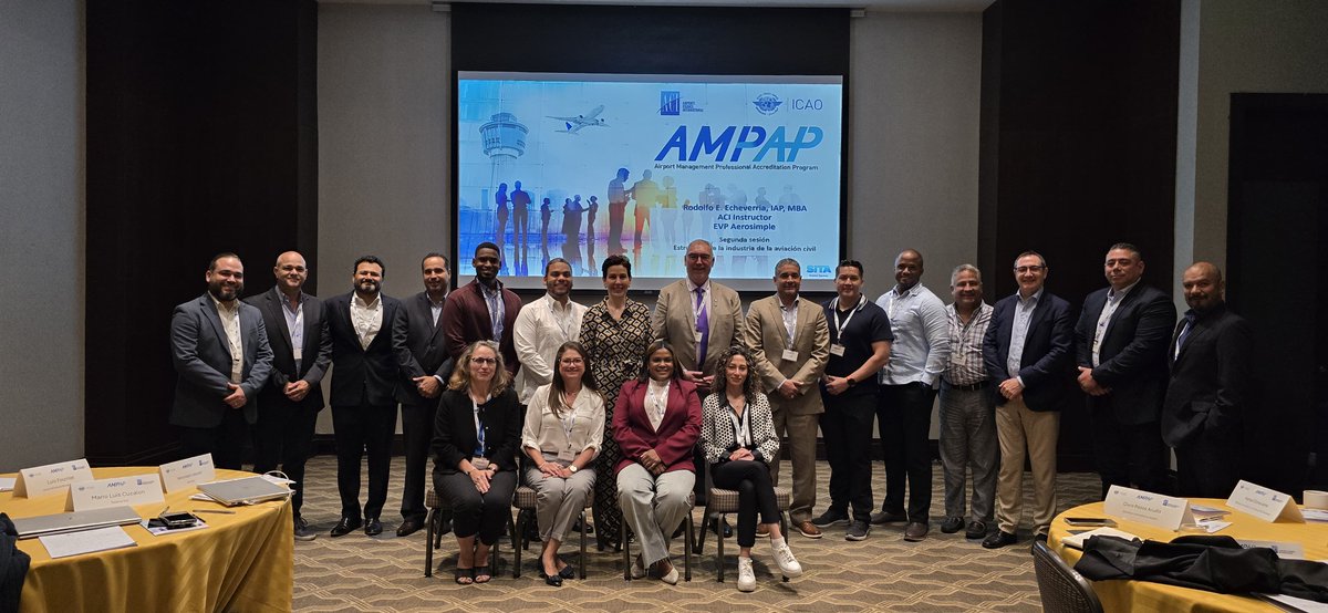ACIWorld's tweet image. 🎉 Now available is Spanish: the Global Air Mobility Systems (GAMS) course, part of the Airport Management Professional Accreditation Program (AMPAP).

The very first session successfully finished this week in Santo Domingo, Dominican Republic, hosted by hosted by @AerodomRD.…