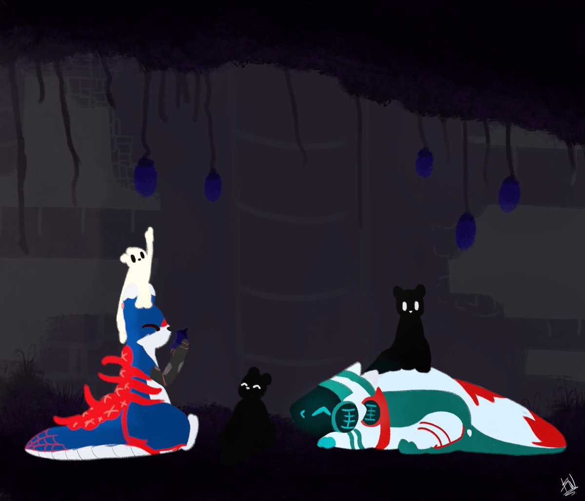 Day 22:
Danglefruit
This was a personal one with <a href="/AidenOSProto/">AidenOS</a> and our hunter playthrough(s)
#Rainworld #RWArtMonth