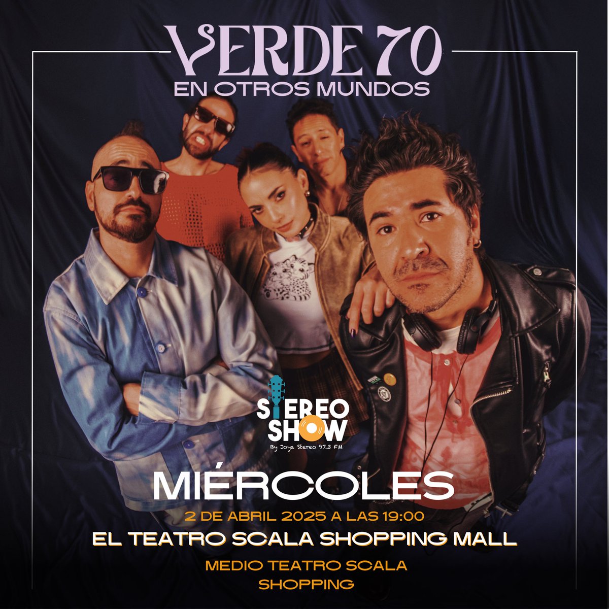 JoyaStereo's tweet photo. 🎶 ¡Prepárate para una noche inolvidable! 🎶
✨ Stereo Show está de regreso y esta vez trae a Verde 70 para hacer vibrar tus sentidos. 🎤🔥
📅 Próximamente… ¿Estás listo para cantar a todo pulmón? 🎸🎶
#StereoShow #Verde70 #LaMúsicaNosUne https://t.co/D7zKyR9v4V