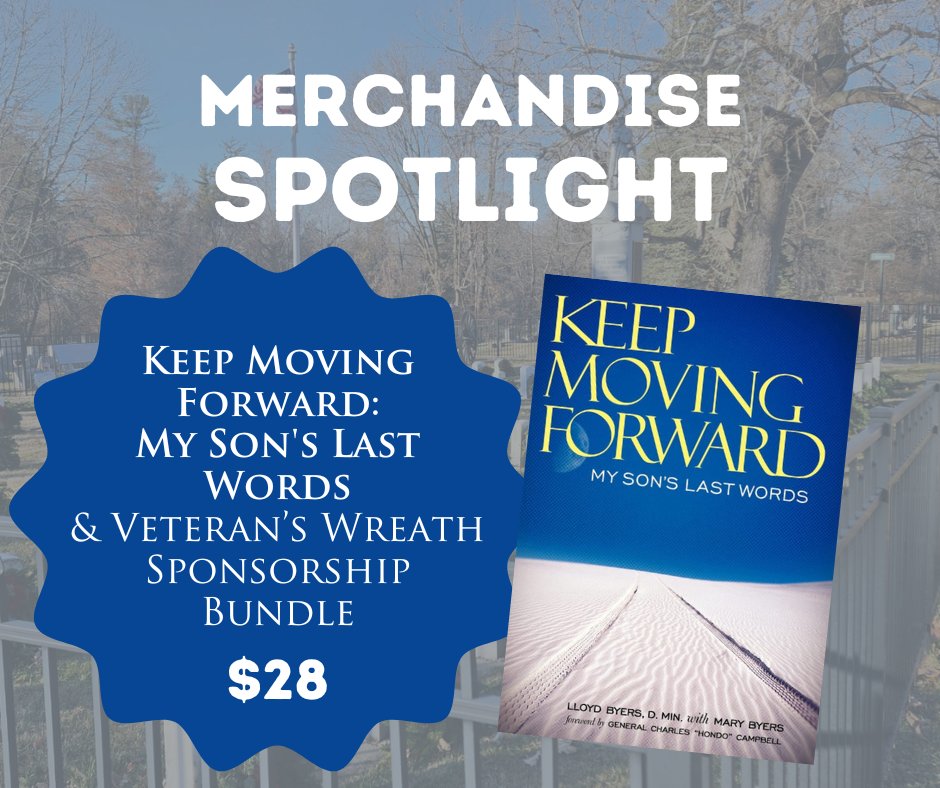WreathsAcross's tweet photo. The inspiration for our 2025 theme, "Keep Moving Forward," is authored by Gold Star parents Lloyd and Mary Byers about their son, Joshua Byers' final words. The purchase of this book sponsors a wreath that will be placed in remembrance of a fallen hero.

https://t.co/2s7B9cNfky https://t.co/IRlAlTM3UV