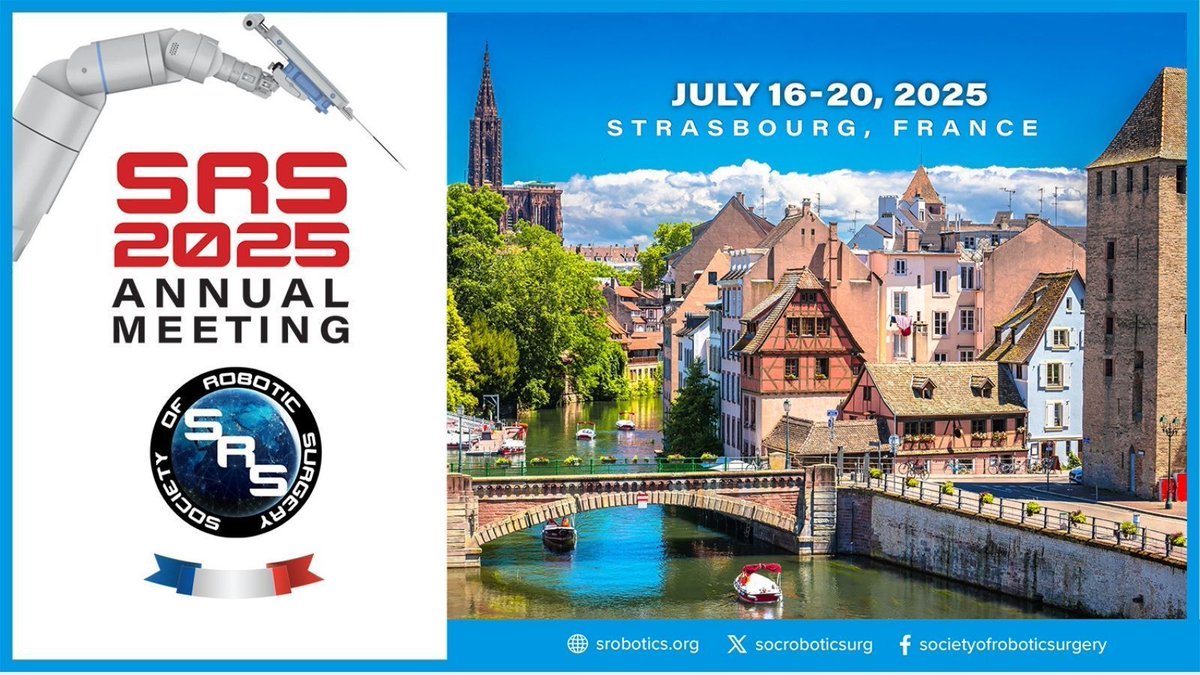 Society of Robotic Surgery | SRS (@socroboticsurg) on Twitter photo Secure your spot for #SRS2025! Join us in Strasbourg, France, from July 16-20, 2025, for an unparalleled opportunity to learn from and network with leading experts and innovators in #roboticsurgery!
Learn More + Register Now: srobotics.org
#SRS <a href="/vipulpatelmd/">Vipul Patel, MD</a> Secure your spot for #SRS2025! Join us in Strasbourg, France, from July 16-20, 2025, for an unparalleled opportunity to learn from and network with leading experts and innovators in #roboticsurgery!
Learn More + Register Now: srobotics.org
#SRS <a href="/vipulpatelmd/">Vipul Patel, MD</a>