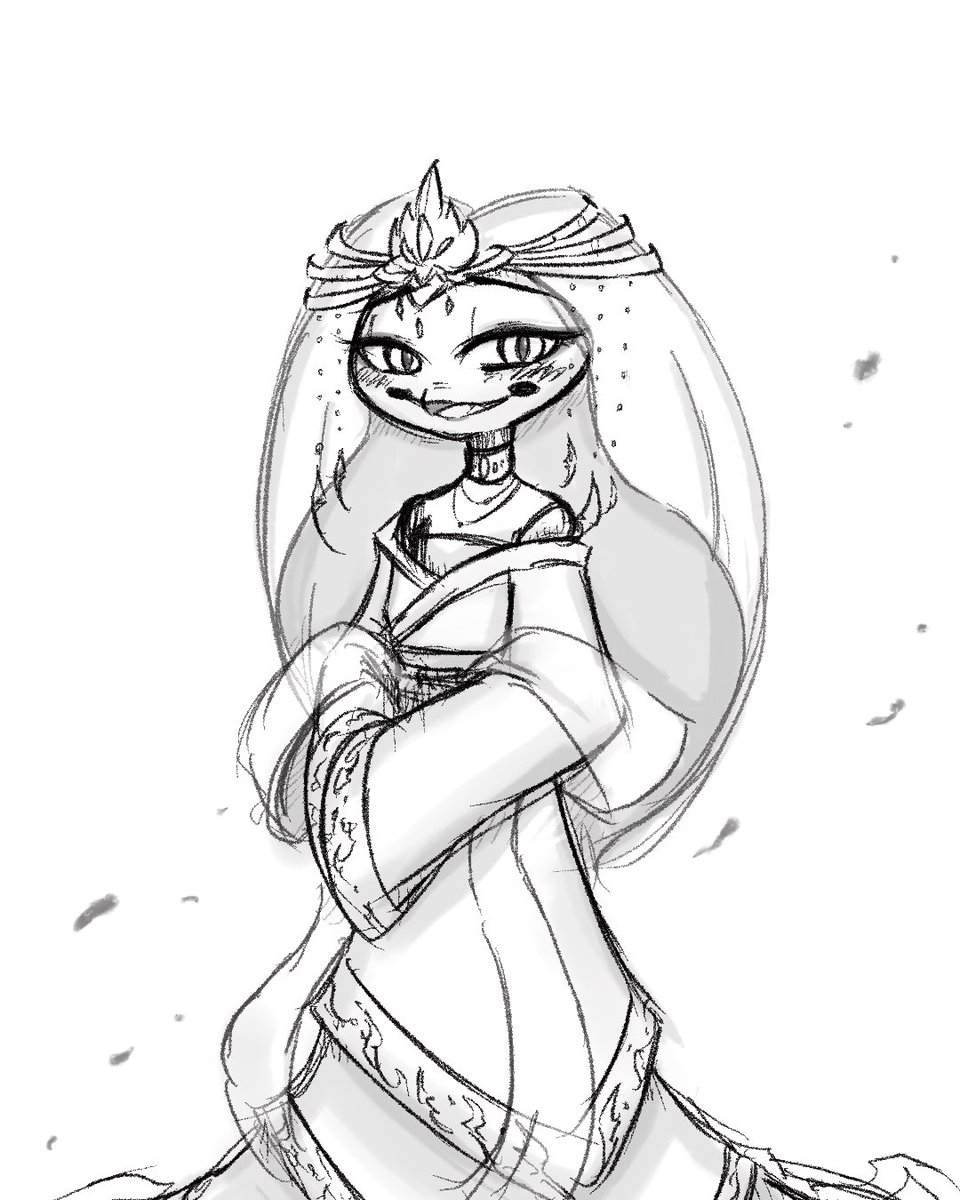 dude47777's tweet image. Doodle some weird ideas
Fizz in sort of like “the apothecary of diaries” dress😀