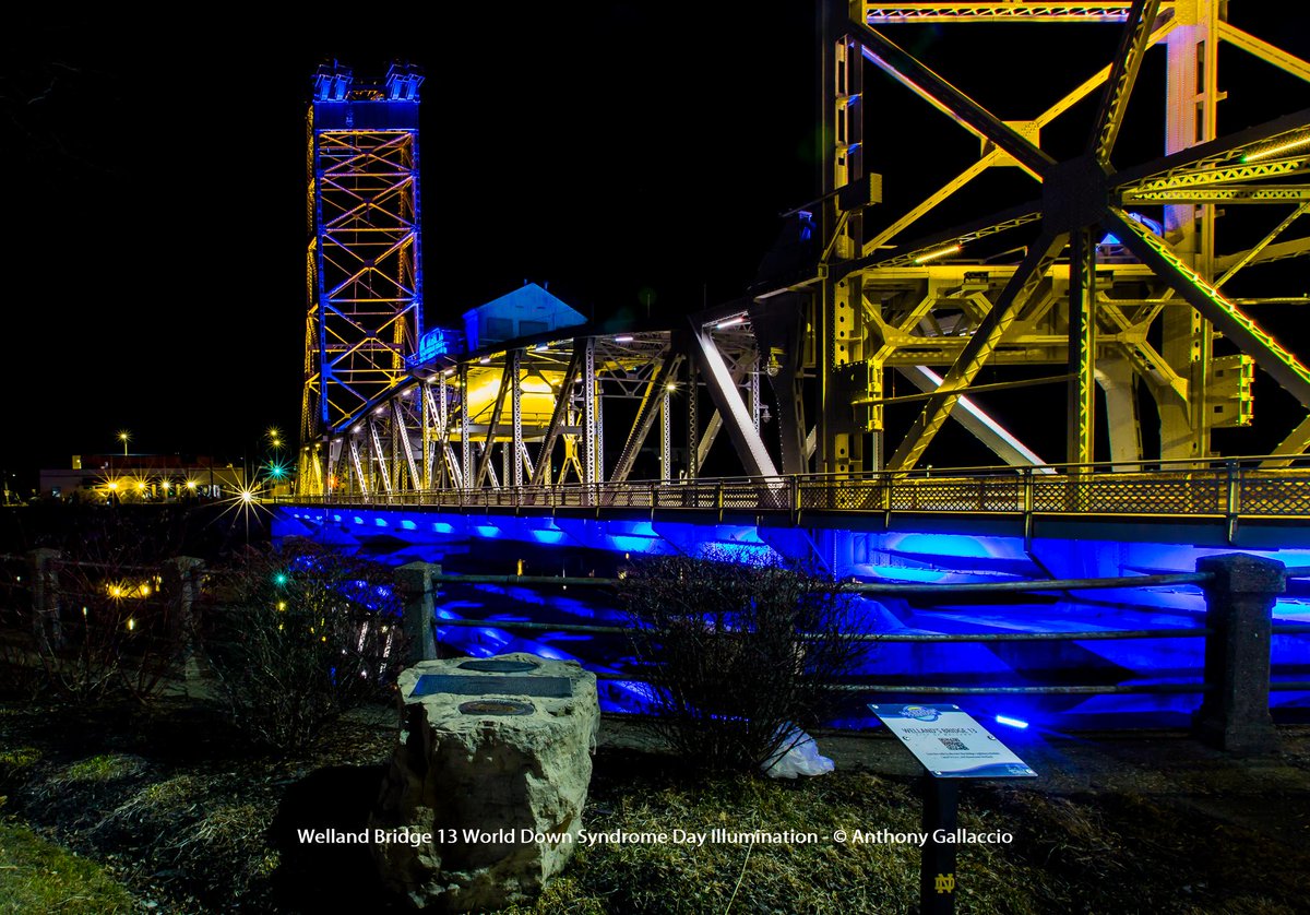 A_Gallaccio's tweet photo. .@WellandBridge13 #worlddownsyndromeday #illuminstaion @Welland @DowntownWelland @NiagaraRegion #filephotos 
More photos: https://t.co/mp7LQ3E8v0 
More info: https://t.co/bLAN8h3iMb https://t.co/dH5UyHxhJJ