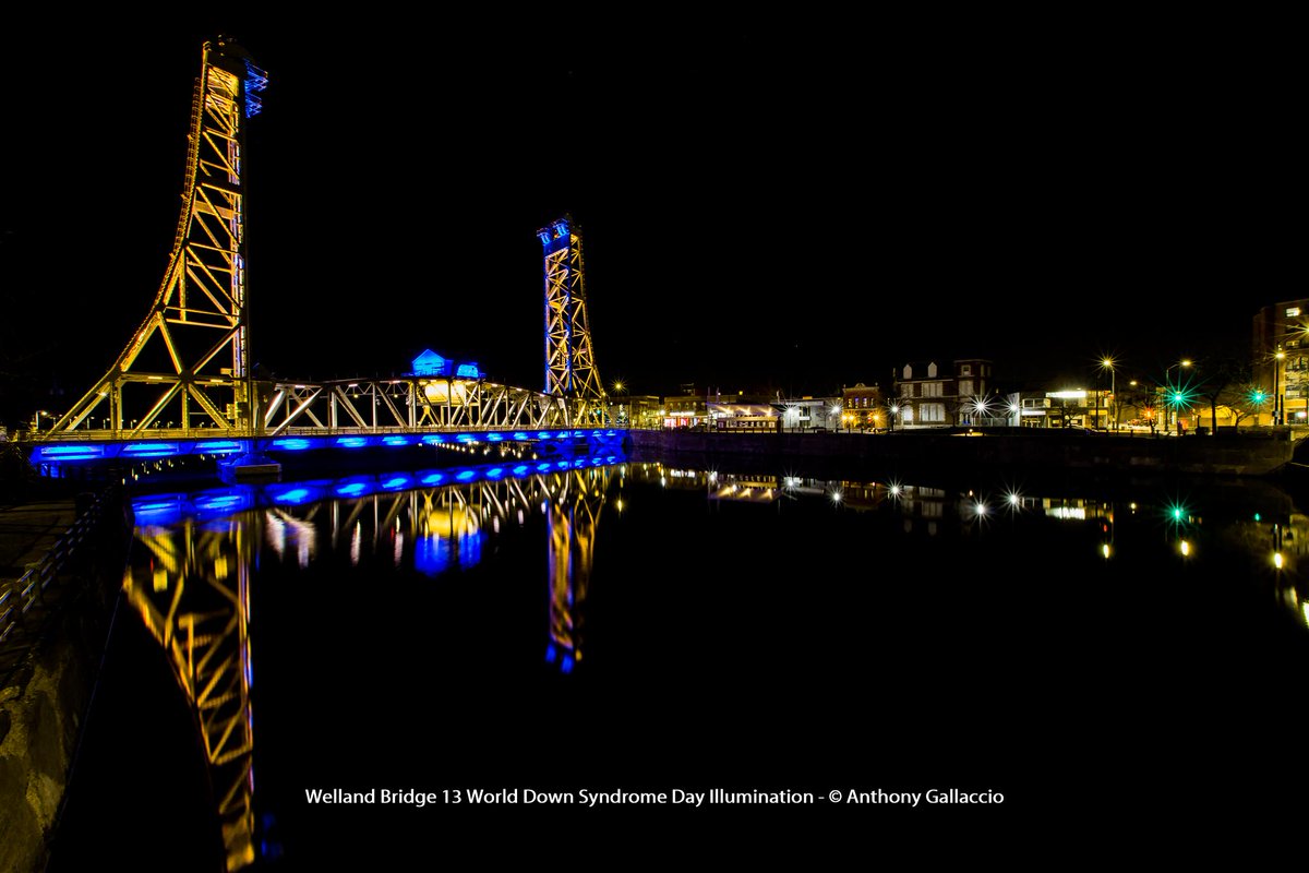 A_Gallaccio's tweet photo. .@WellandBridge13 #worlddownsyndromeday #illuminstaion @Welland @DowntownWelland @NiagaraRegion #filephotos 
More photos: https://t.co/mp7LQ3E8v0 
More info: https://t.co/bLAN8h3iMb https://t.co/dH5UyHxhJJ