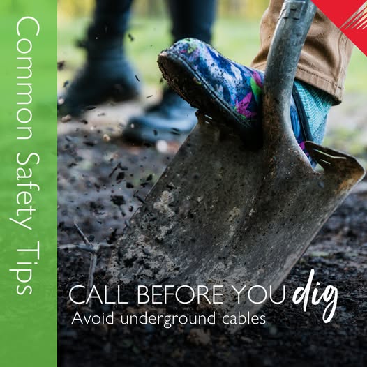 It’s officially spring! 🌸

Before you start outdoor projects, call 811 at least 48 hours before digging to locate underground lines. Stay safe while planting, fencing, or installing sprinklers! Learn more: PacificPower.net/Safety