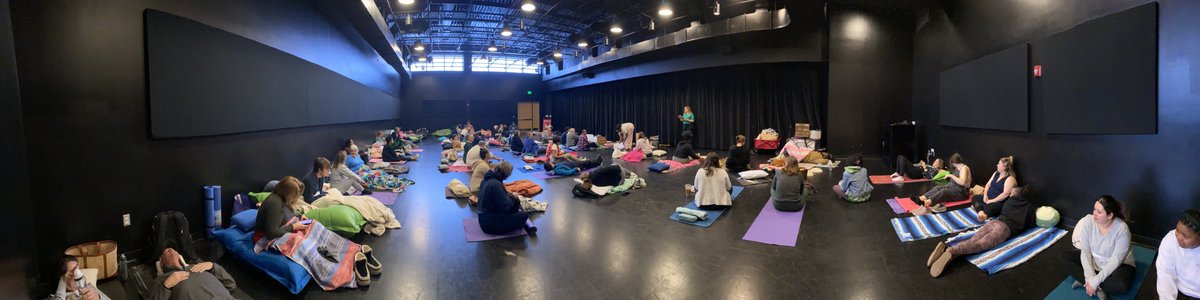 It is another full house <a href="/GuthrieGreen/">Guthrie Green</a> sound bath meditation sponsored by <a href="/AARPOklahoma/">AARPOklahoma</a>. Thanks to everyone who came out and - deep breath- relaxed on this gorgeous Saturday morning. We hope to see you at the next sound bath on 4/12. aarp.org/oksoundbathser…