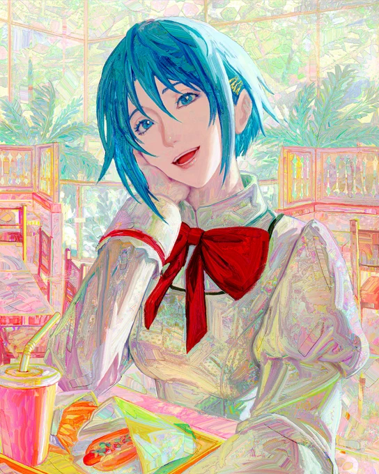 miki sayaka from madoka magica commission