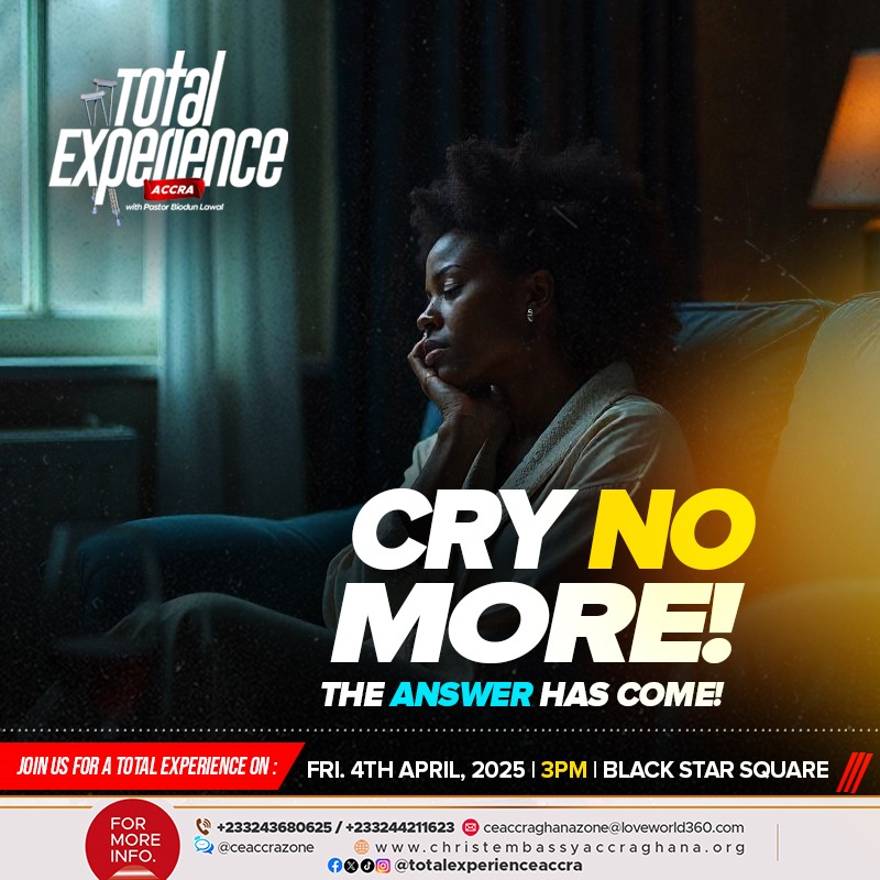 ceaccraghana's tweet photo. 🥲🥲 CRY NO MORE...THE ANSWER HAS COME 😁😁🫠🫠

Register now for free; Total Experience Accra:
https://t.co/KDrXHUpMPU

#CEAccraGhanaZone 
#TotalExperienceAccra 
#Ghana https://t.co/mFqOuUcr48