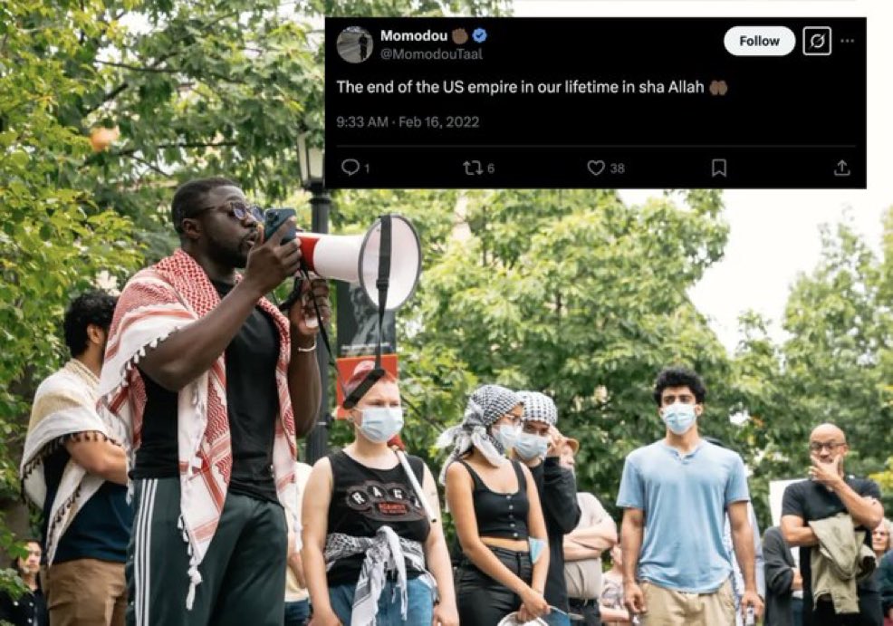 BREAKING: Cornell Graduate Student Momodou Taal’s student visa has been revoked.

Bon voyage 🛫