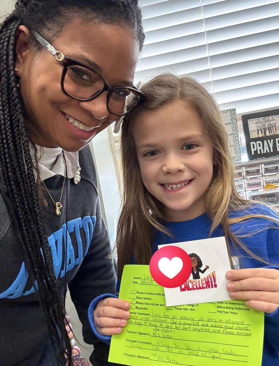 🎉Huge Congratulations to Lucy on earning a positive office referral for working so hard in class and being a great leader! She treats everyone with respect and kindness! Way to go, Lucy! We are so proud of you! #AESpride 🩵