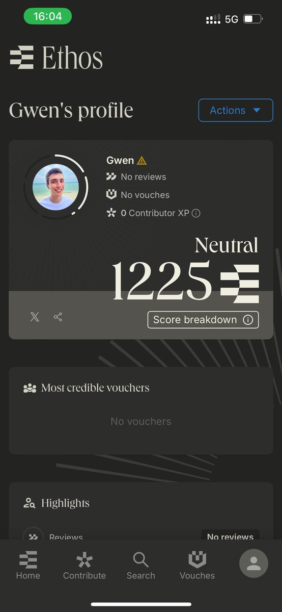 Decided to check this <a href="/ethos_network/">Ethos</a>, apparently you need to get verified to use it 

It reminds me of an hackathon idea a friend pitched me about a year and a half ago

I’m also waiting for my <a href="/AbstractChain/">Abstract</a> stream approval, why everything’s so gated those days 🥲