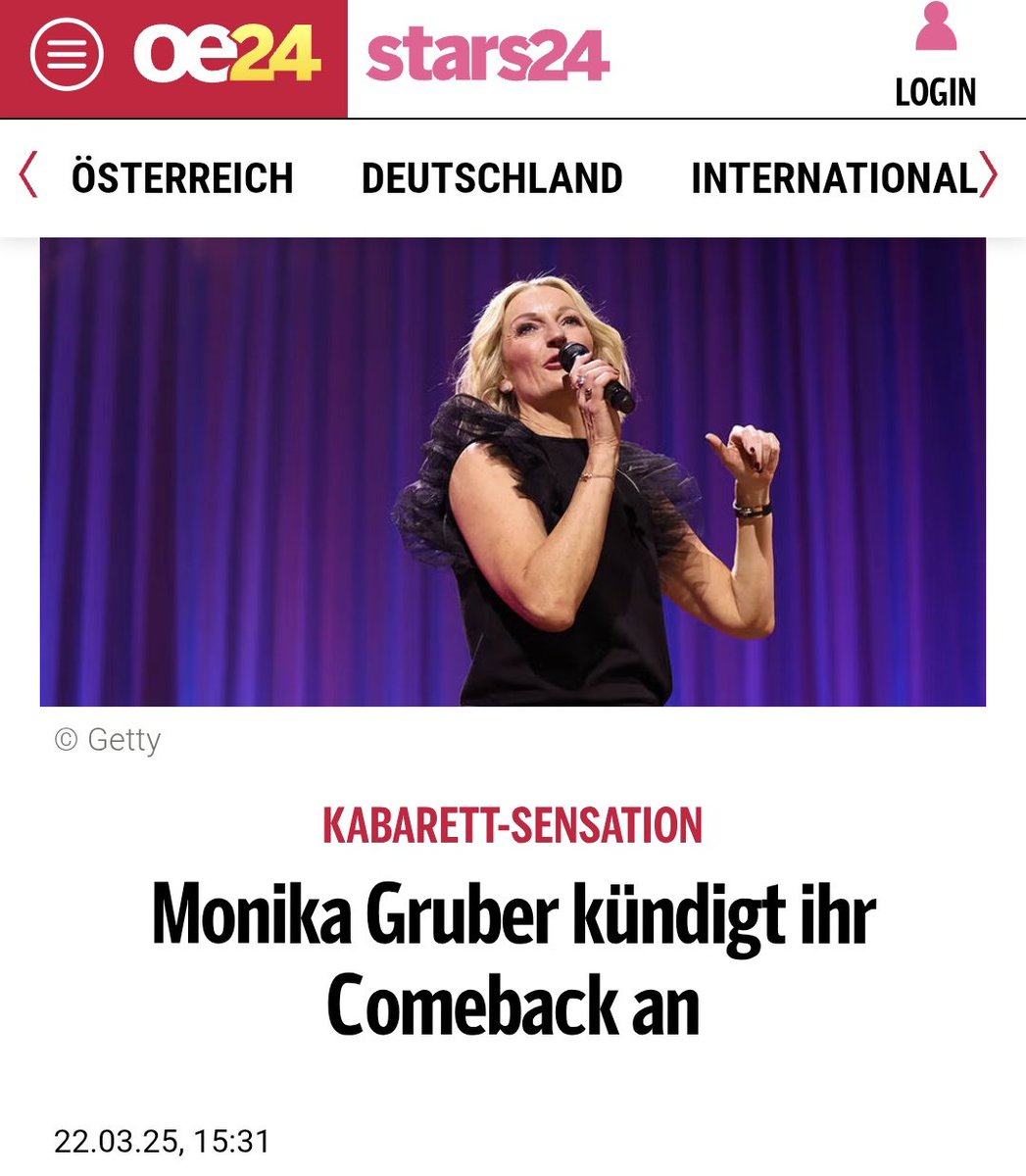 oida_grantler's tweet photo. Nix Rente! Monika Gruber wird auf die Kabarett-Bühne zurückkommen.
Was sagt ihr?👍👎 https://t.co/D7zhZmmVJe