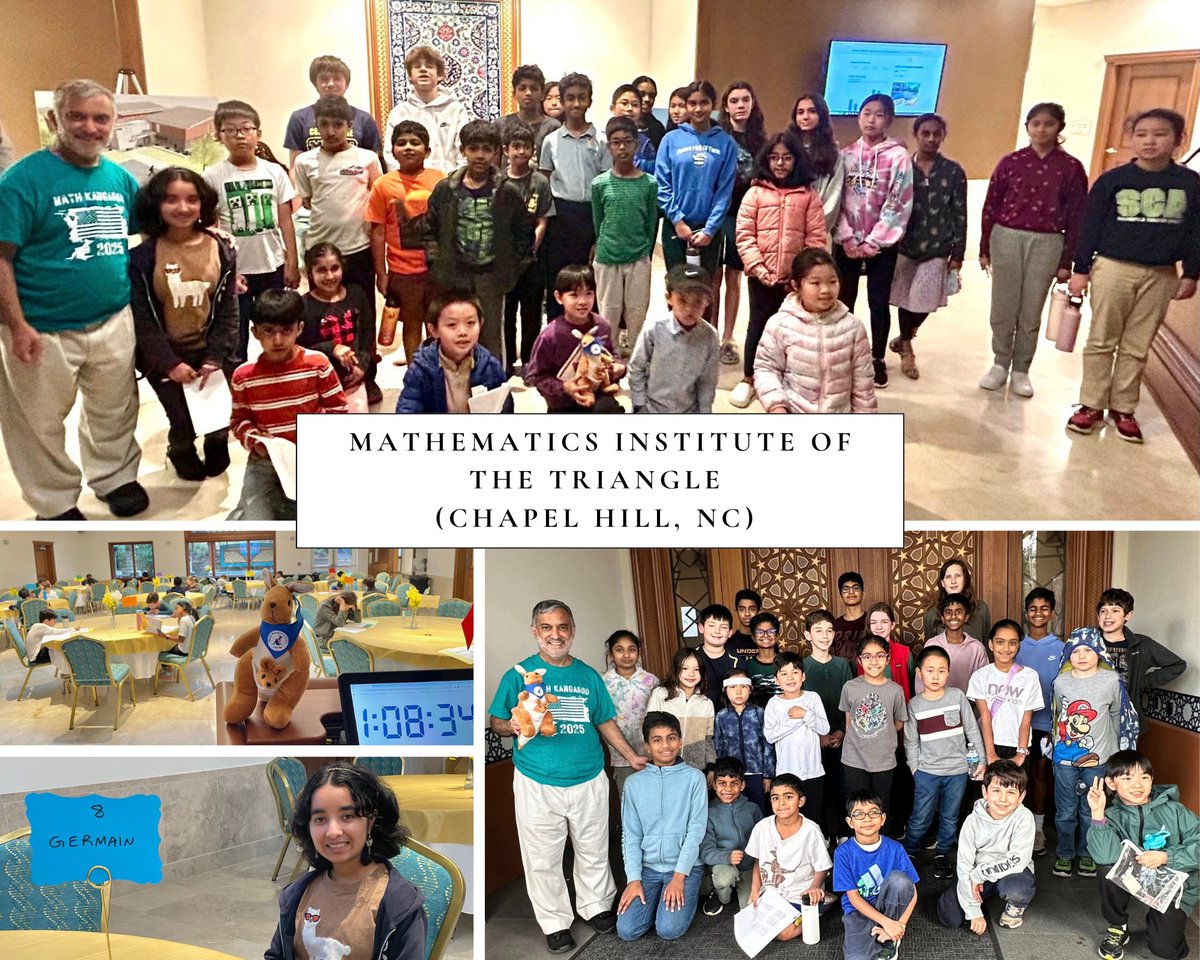 UsaKangaroo's tweet photo. Today, we are highlighting another center that hosted the Math Kangaroo USA 2025 competition! Congratulations to all the participants for their hard work and enthusiasm.
#mathkangaroo #MathKangarooCompetition #MathCompetition #STEMeducation #MathIsFun #Congratulations https://t.co/vdufsPtst4