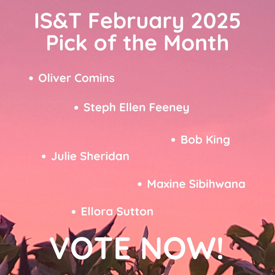 Ink Sweat & Tears (@inksweattears) on Twitter photo Who will be our Pick of the Month for February 2025? Poems from <a href="/OJComins/">Oliver Comins</a>, <a href="/Steph_Feeney/">steph ellen feeney</a>, Bob King, Julie Sheridan, Maxine Sibihwana (<a href="/maxinethepoet/">dina caliente 🇵🇸</a>) or <a href="/Ellora_Sutton/">Ellora Sutton (she/her)</a> are on offer, Make your choice at inksweatandtears.co.uk/february-2025-… Who will be our Pick of the Month for February 2025? Poems from <a href="/OJComins/">Oliver Comins</a>, <a href="/Steph_Feeney/">steph ellen feeney</a>, Bob King, Julie Sheridan, Maxine Sibihwana (<a href="/maxinethepoet/">dina caliente 🇵🇸</a>) or <a href="/Ellora_Sutton/">Ellora Sutton (she/her)</a> are on offer, Make your choice at inksweatandtears.co.uk/february-2025-…