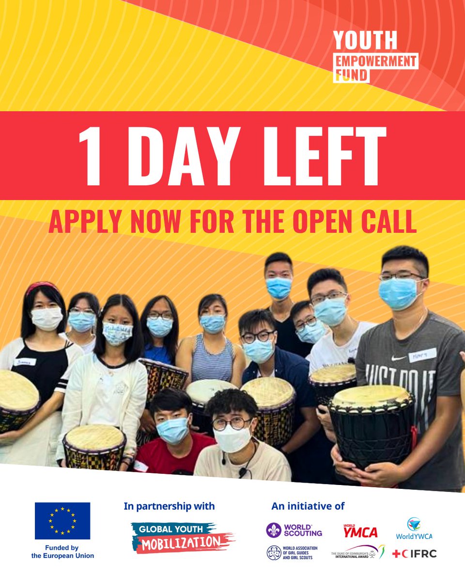 gymobilization's tweet image. Only ONE more day to apply for the Youth Empowerment Fund! ๐จ๐
๐ Deadline: 24 March 2025, 23:59 CET!
๐ Submit your application NOW: bit.ly/YEFOpenCall
#YouthLeadsTheWay #YouthMobilize #YouthEmpowermentFund