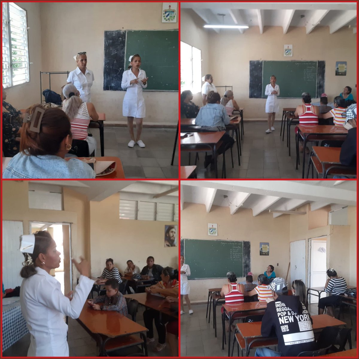 Actividad educativa en escuela 30 aniversario charla sobre prevención de embarazo en la adolescencia con padres de 7° por la Lic.en enfermeria Adriana Sánchez supervisora del área, la Lic en enfermeria Dayami Meriño enfermera del CMF y Lic. Maritza Polo promotora  de salud.