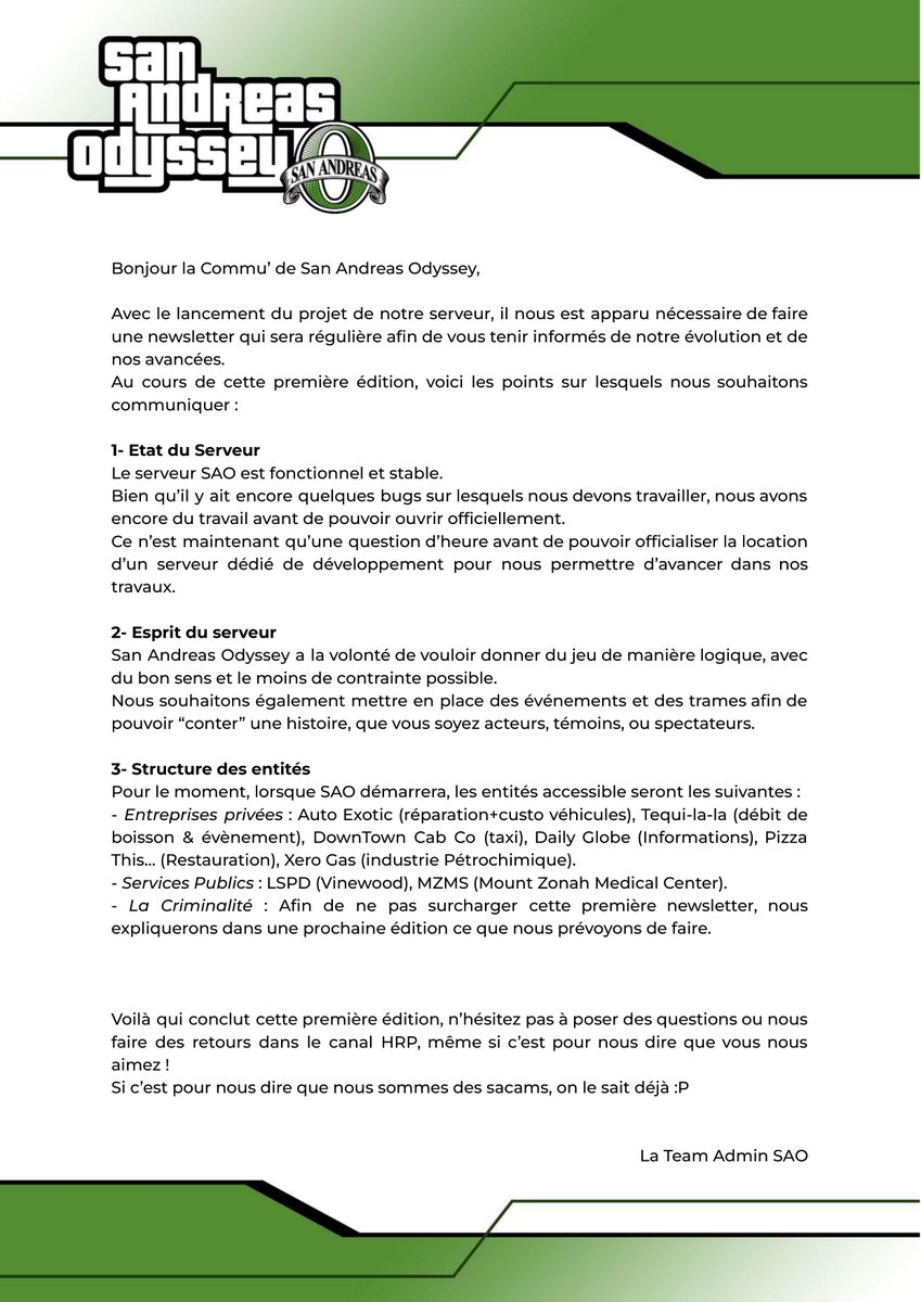 #sao_gtarp #SanAndreasOdyssey #GTARP