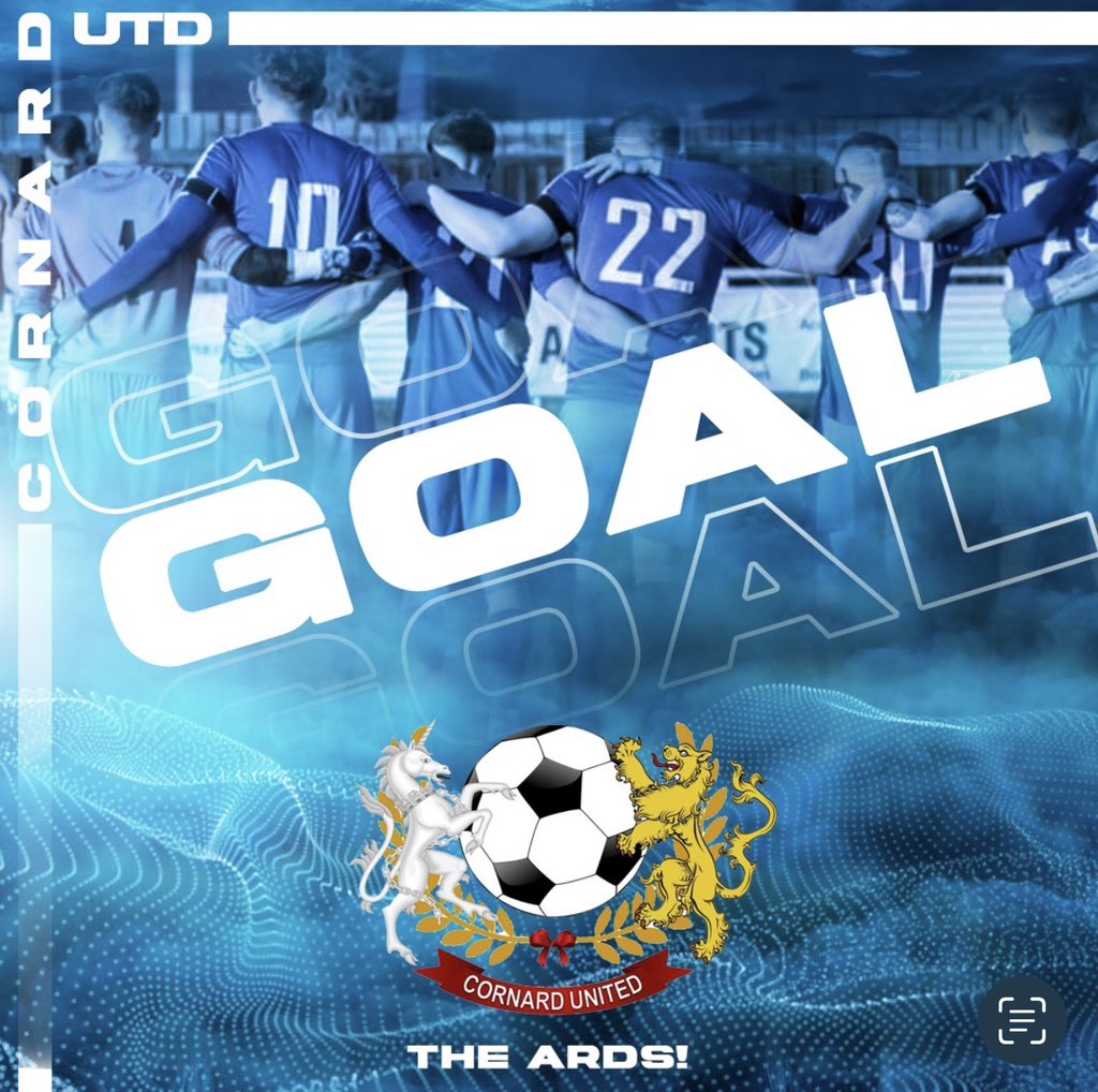 20 Minutes | GOAL | Hughsey breaks the deadlock with a fine header after a goal line scramble | 0-1 |  #ARDS 🔵⚪️🔵⚪️