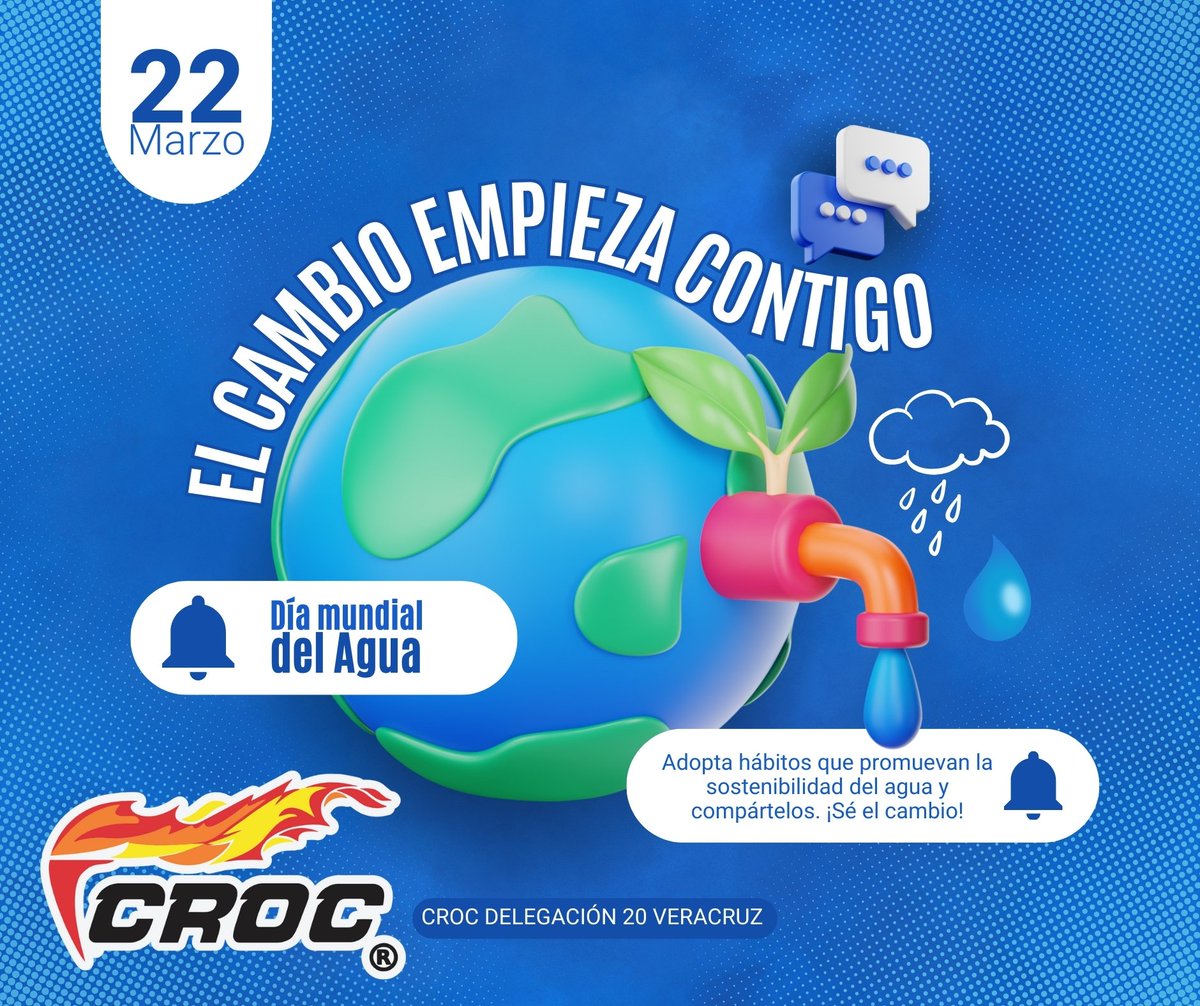 💧Hoy es el #DíaMundialDelAgua y te recordamos que cada gota cuentay te recordamos que cada gota cuenta. 🌍 Pequeños cambios en tu rutina pueden hacer una gran diferencia.
🔹 Cierra la llave mientras te cepillas. 
🔹Reutiliza el agua siempre que puedas. 
🔹Evita su desperdicio.