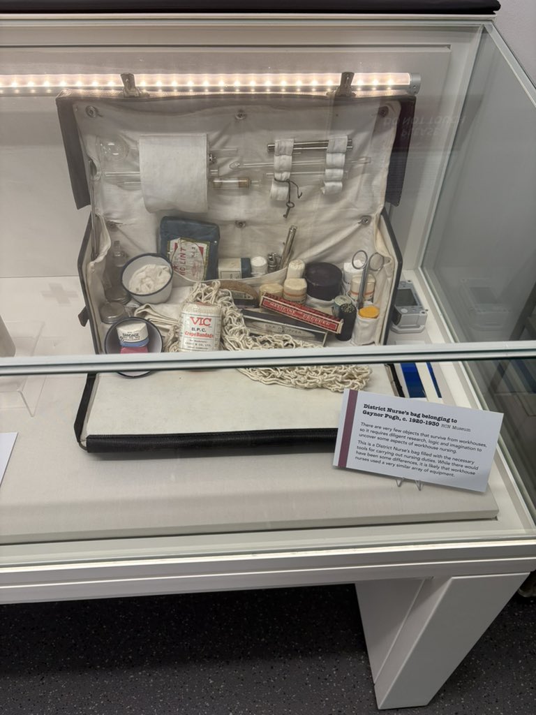 shelby_zimme's tweet image. Excellent exhibition, ‘Making the Rounds’ at @RCNLibraries. This exhibit explores the experience and stories of workhouse nurses in Norfolk. As artefacts tend to not survive from workhouse infirmaries, artist Connie Flynn used textiles to share these stories #workhouse #histmed