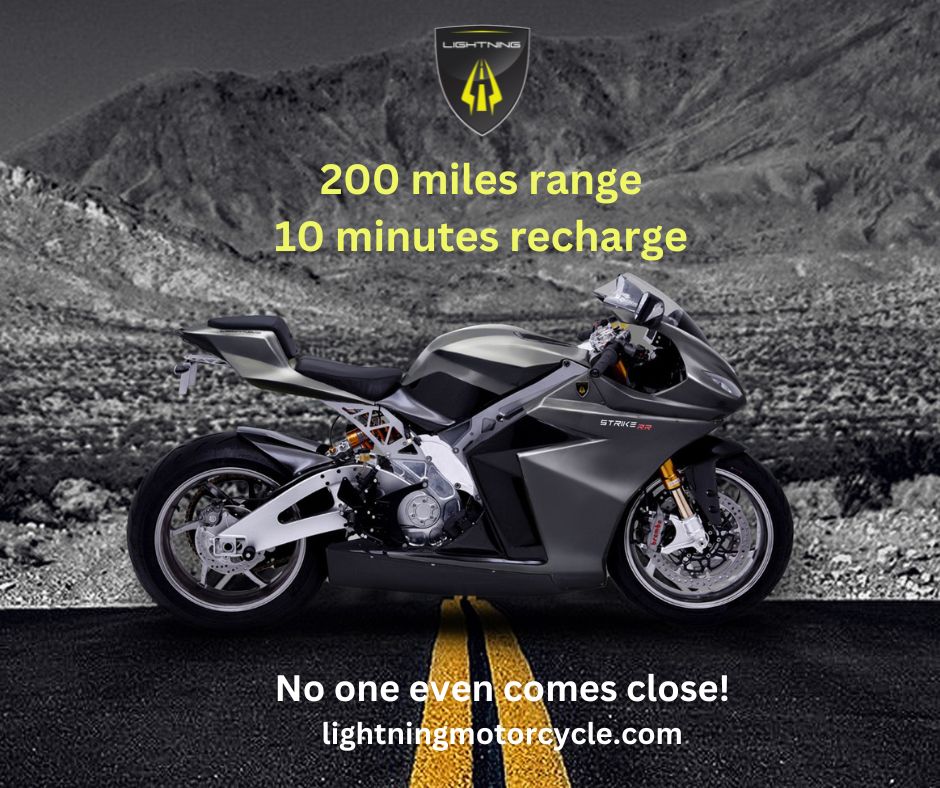 One thing that Lightning’s customers have in common is the big smile on their face after riding Lightning bikes. Why?

Lightning bikes have more power, lighter weight, longer range and charge faster.

Keep smiling - More time on the road and less time on the cord!

Order Today!