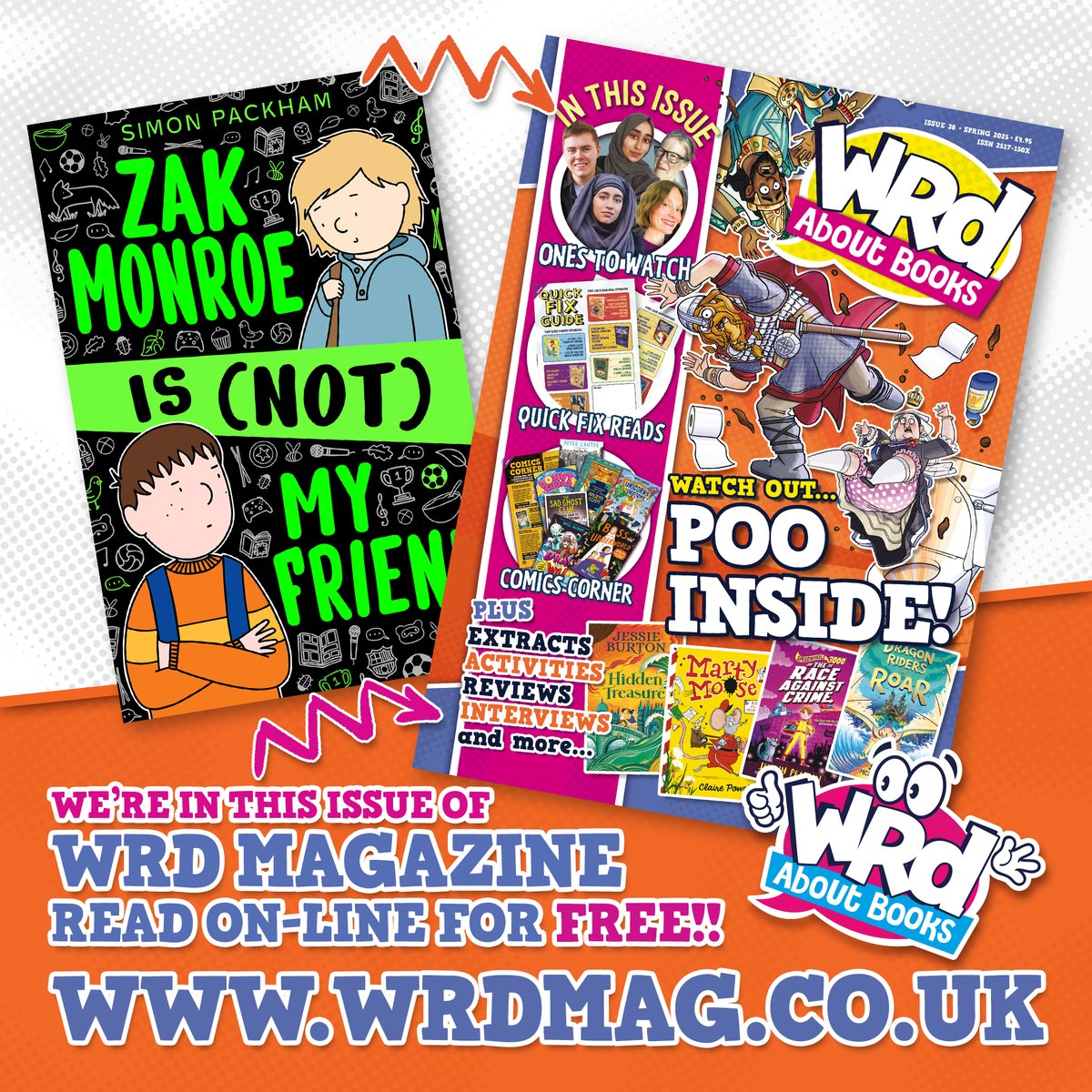 WRDaboutbooks (@wrdmag) on Twitter photo Read an extract from the fantastic NEW #ZakMonroeIsNotMyFriend by <a href="/baldambitions/">Simon Packham</a> in the latest #WRDMag … FREE!
Goto the link in our bio to take you to the latest issue online.
Cover Illustration: Lucy Mulligan
Published by @publishinguclan Read an extract from the fantastic NEW #ZakMonroeIsNotMyFriend by <a href="/baldambitions/">Simon Packham</a> in the latest #WRDMag … FREE!
Goto the link in our bio to take you to the latest issue online.
Cover Illustration: Lucy Mulligan
Published by @publishinguclan